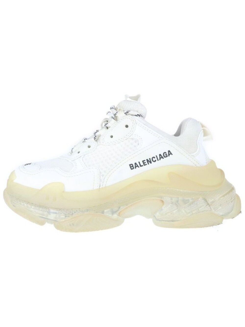 Balenciaga Triple S Sneakers Clear Sole White